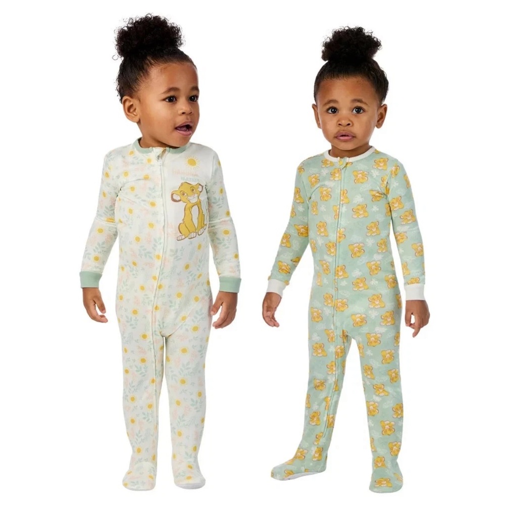 Disney Kids 2 pack One Piece Footie pajamas Lion King